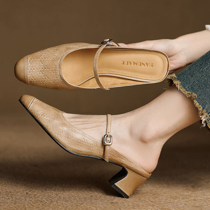 Rielle | Women's Strap Leather Mules