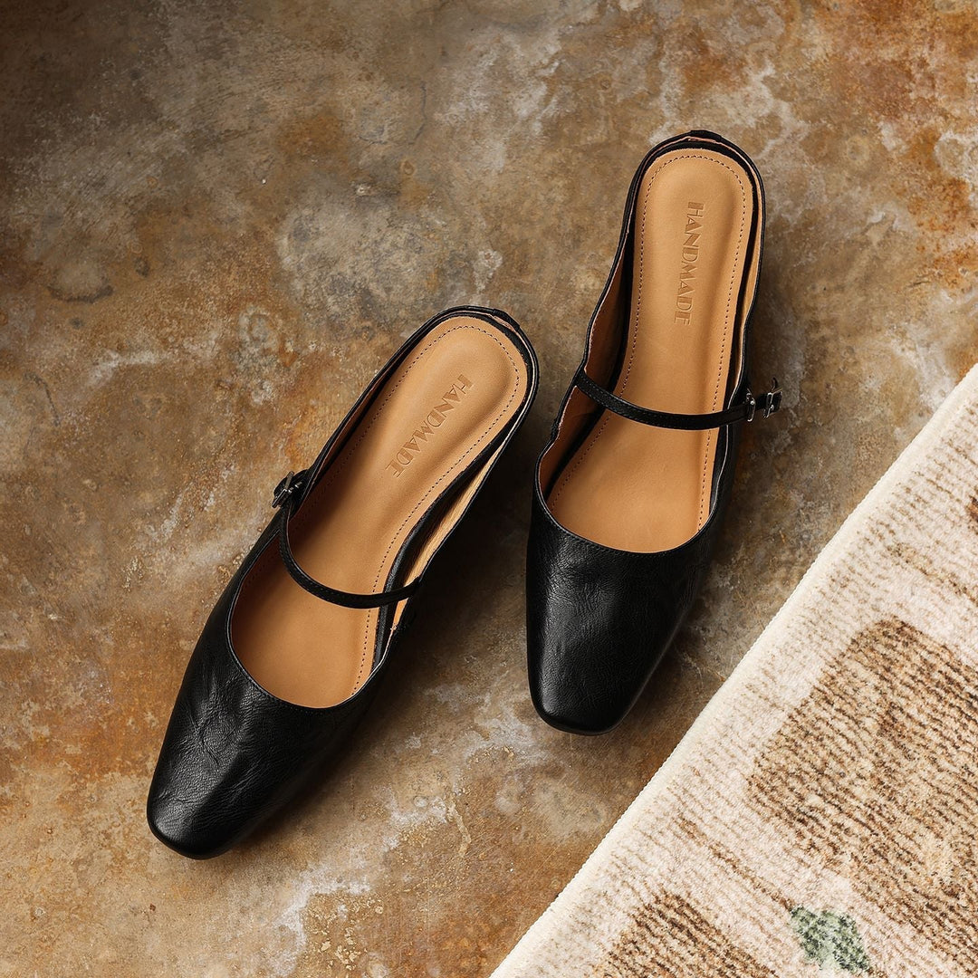 Sera | Women's Square-Toe Leather Mules