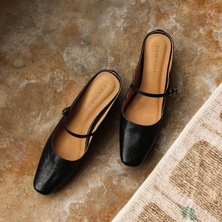 Sera | Women's Square-Toe Leather Mules