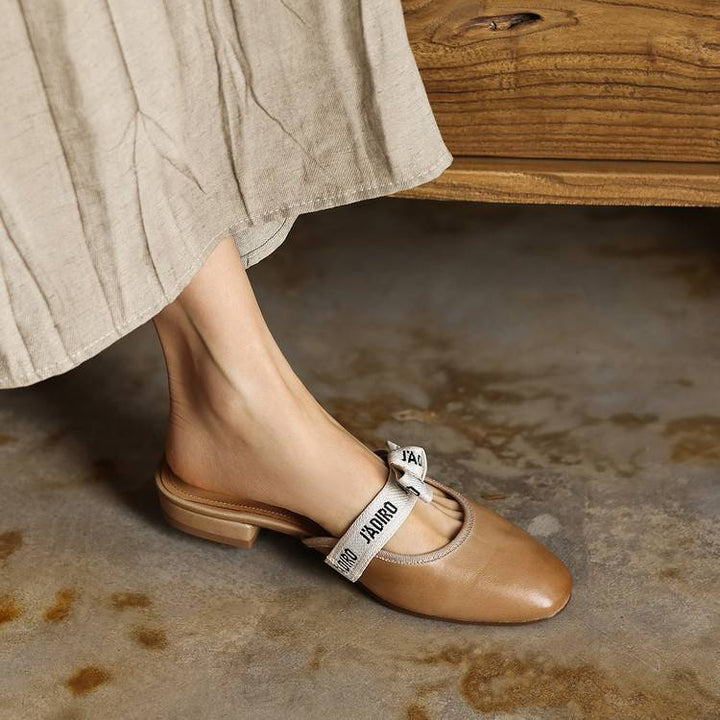 Maelle | Women's Bow Leather Mules