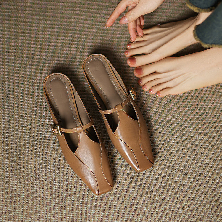 Luna | Women's Sculpt Leather Mules