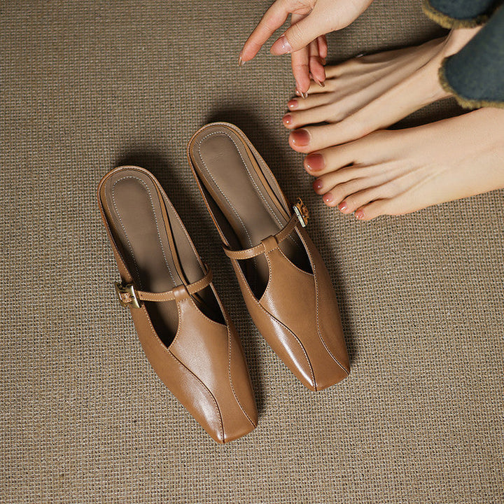 Luna | Women's Sculpt Leather Mules