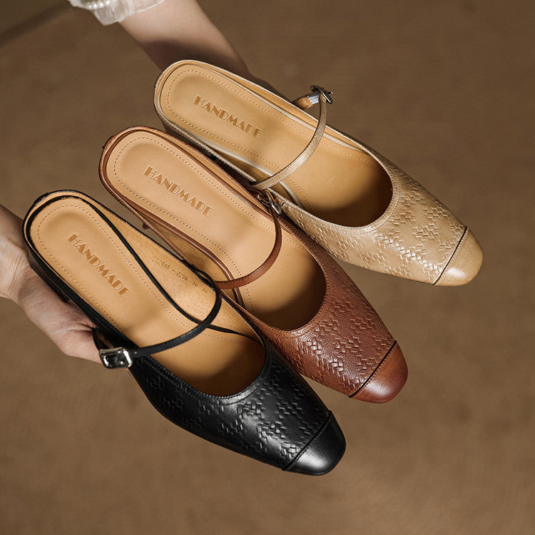 Rielle | Women's Strap Leather Mules