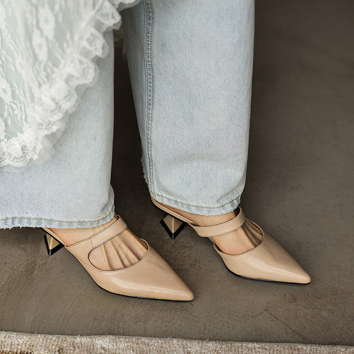 Elvaré | Women's Strap Leather Mules