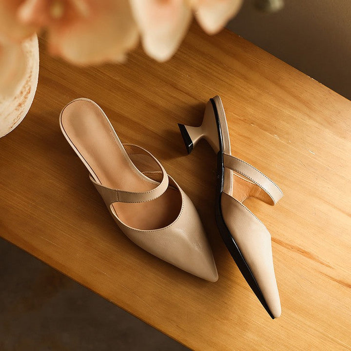 Elvaré | Women's Strap Leather Mules