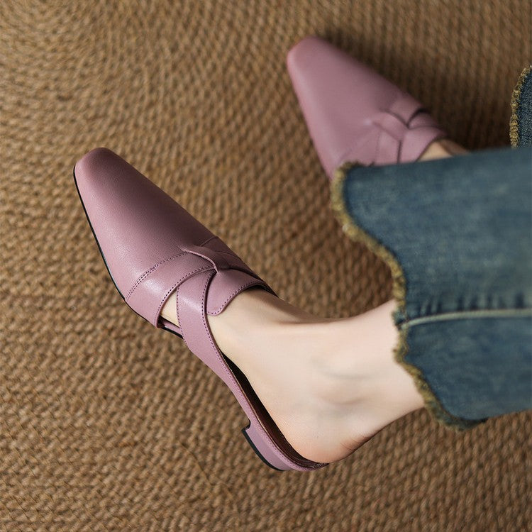 Virelle | Women's Cross Leather Mules