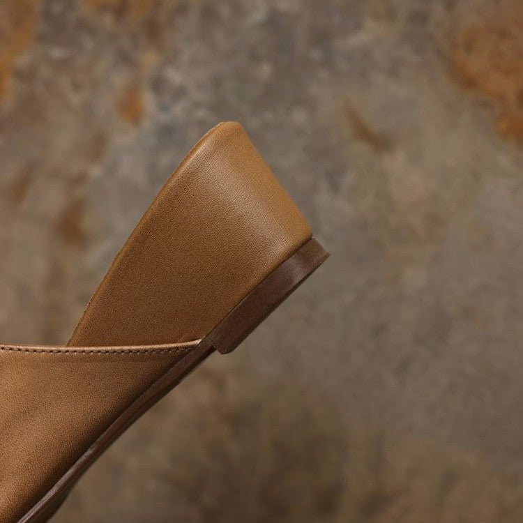 Elise | Women's Square-Toe Leather Mules