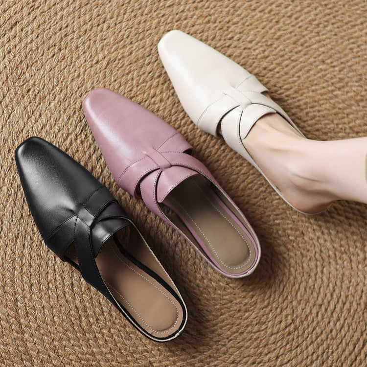 Virelle | Women's Cross Leather Mules