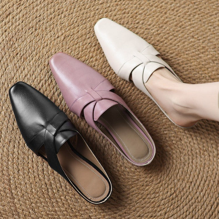 Virelle | Women's Cross Leather Mules