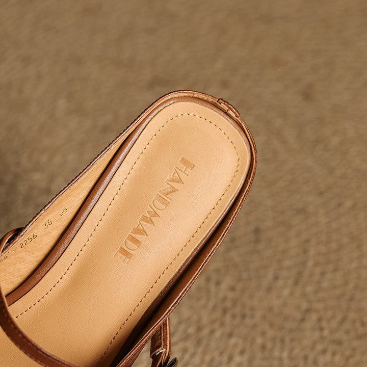 Rielle | Women's Strap Leather Mules