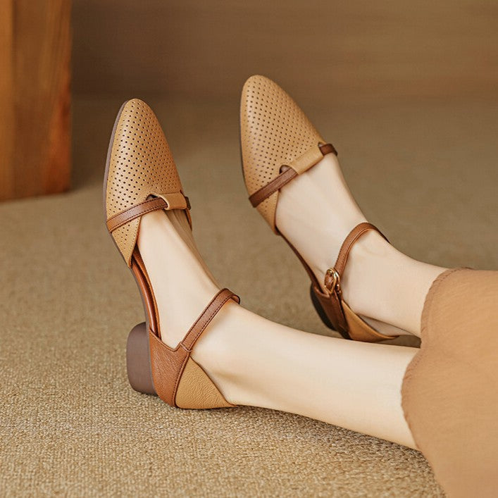 Calenne | Women's Leather Slingbacks