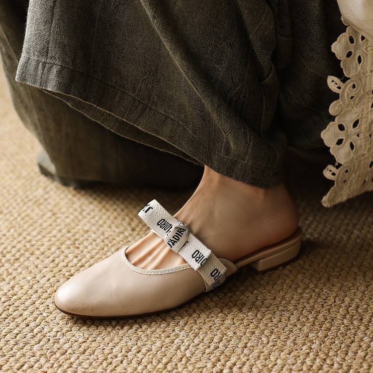 Maelle | Women's Bow Leather Mules