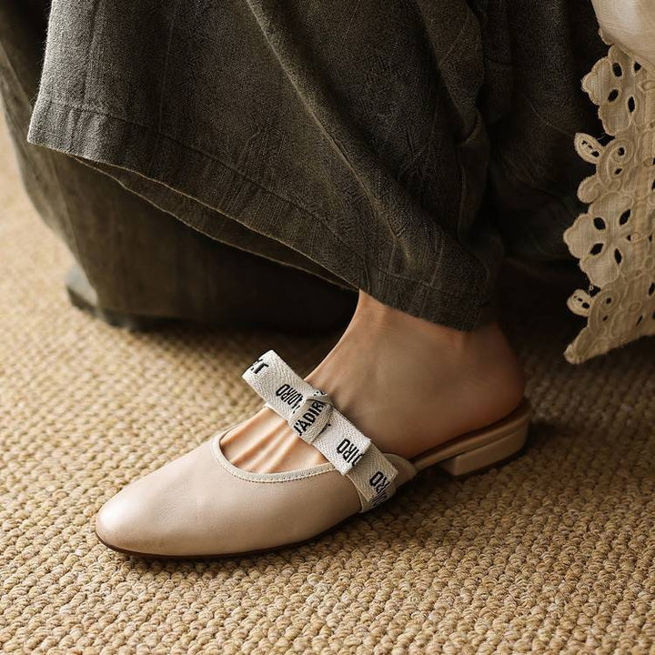 Maelle | Women's Bow Leather Mules