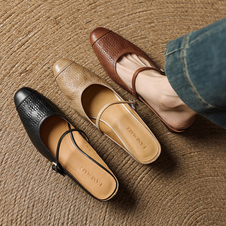 Rielle | Women's Strap Leather Mules
