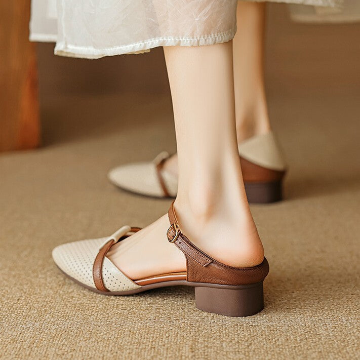Calenne | Women's Leather Slingbacks