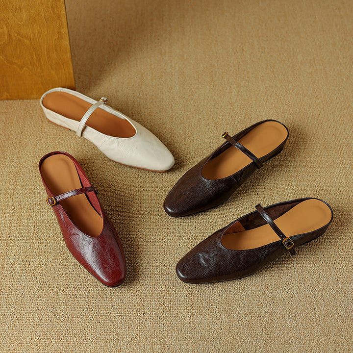 Celine | Women's Leather Strap Mules