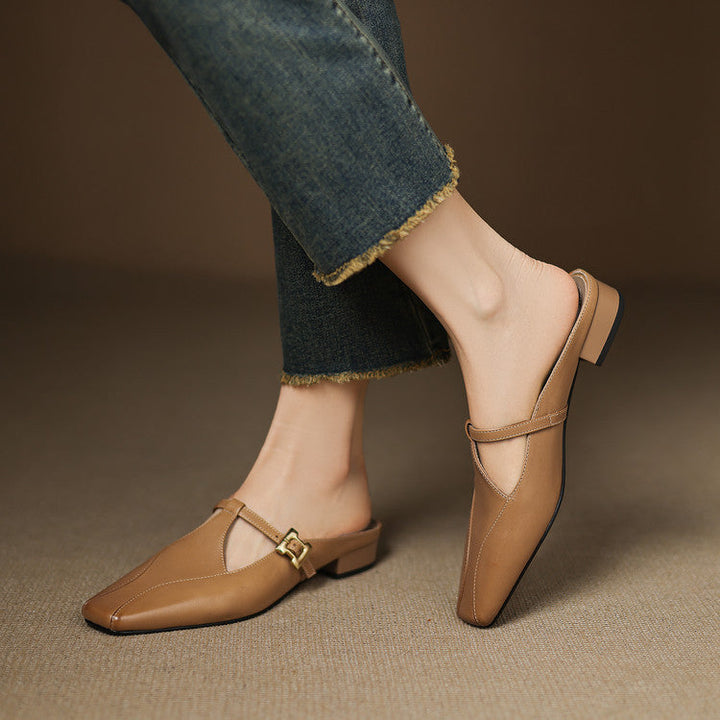 Luna | Women's Sculpt Leather Mules