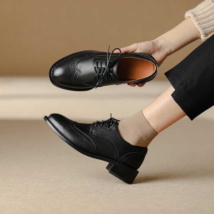 Orvain | Women's Brogue Leather Oxfords
