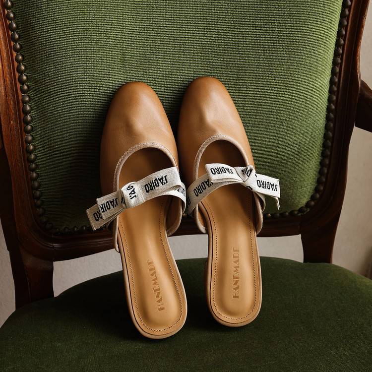 Maelle | Women's Bow Leather Mules