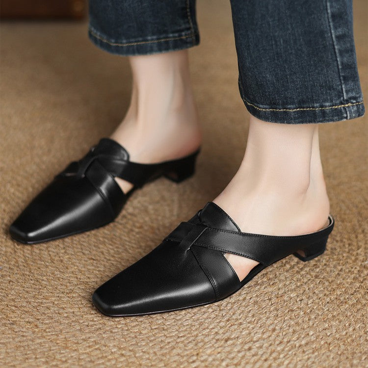 Virelle | Women's Cross Leather Mules
