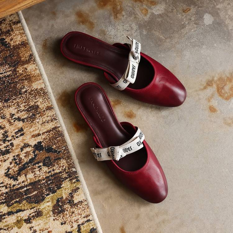 Maelle | Women's Bow Leather Mules
