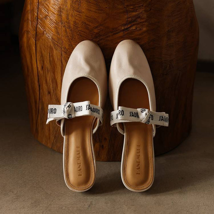 Maelle | Women's Bow Leather Mules
