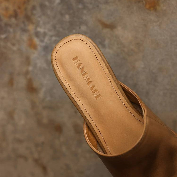 Elise | Women's Square-Toe Leather Mules