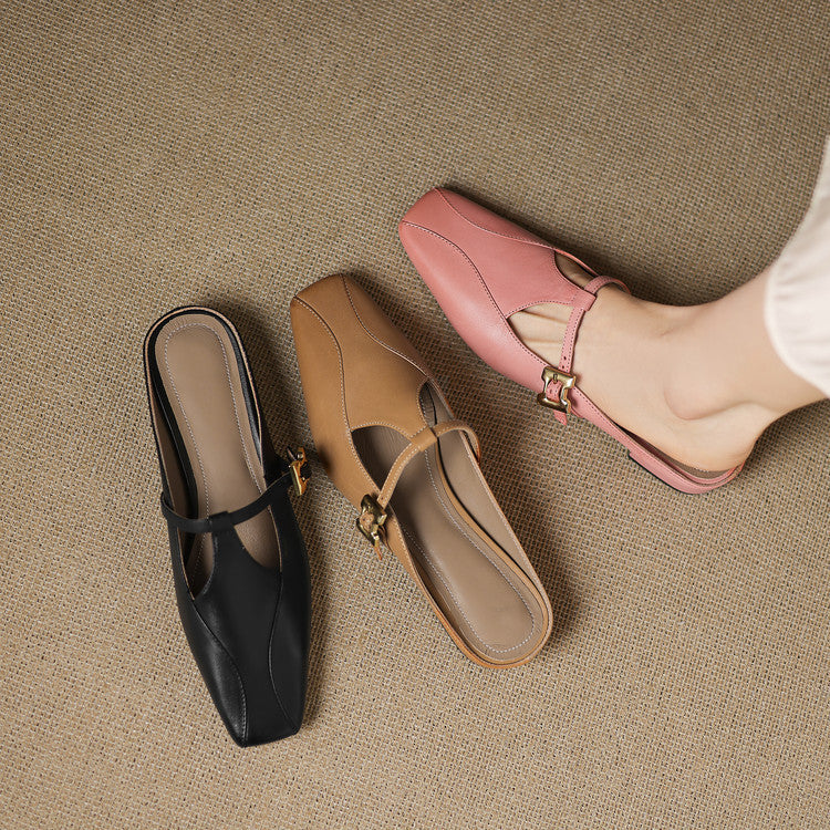 Luna | Women's Sculpt Leather Mules