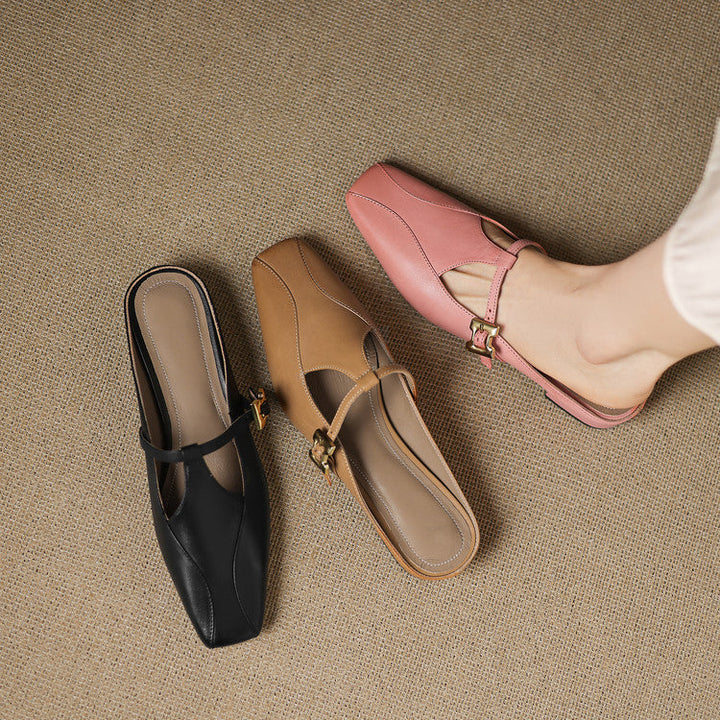 Luna | Women's Sculpt Leather Mules