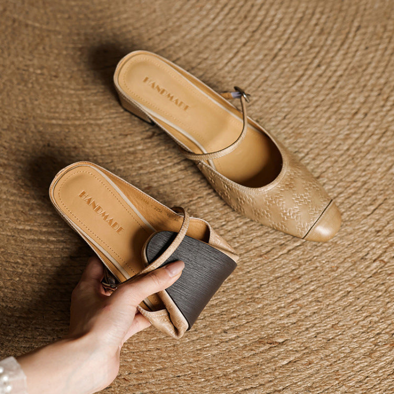 Rielle | Women's Strap Leather Mules