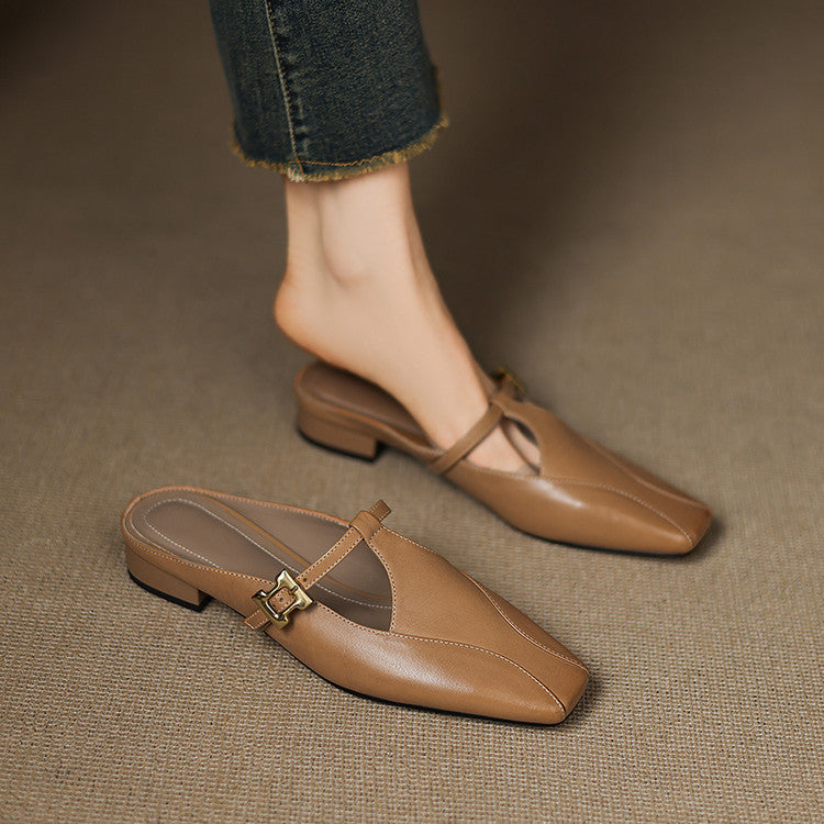 Luna | Women's Sculpt Leather Mules