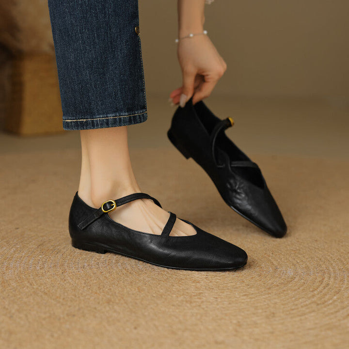 Aurelle | Women's Strap Leather Mary-Jane