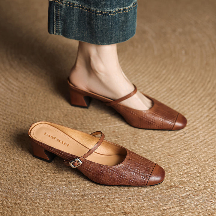 Rielle | Women's Strap Leather Mules