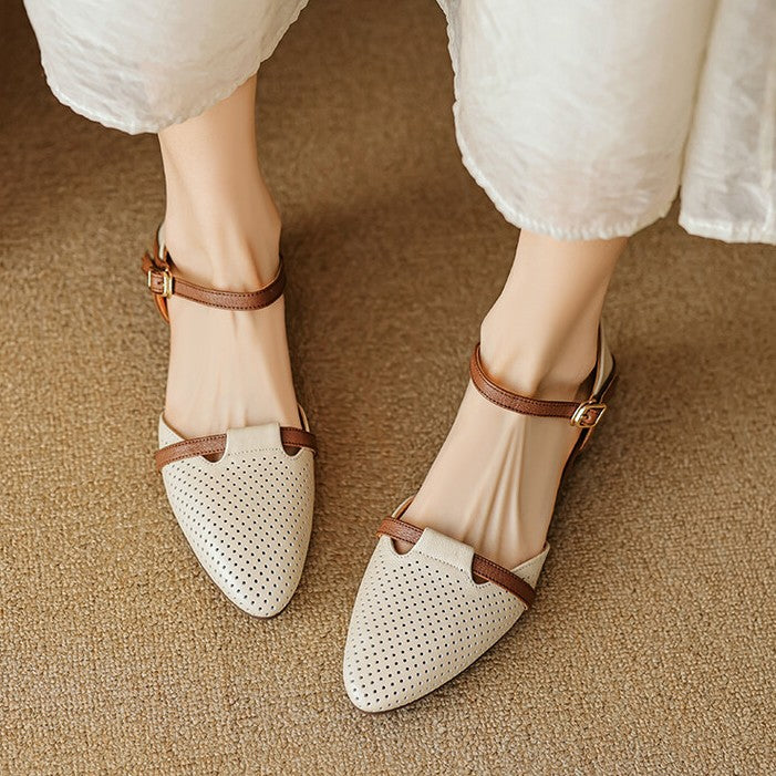 Calenne | Women's Leather Slingbacks