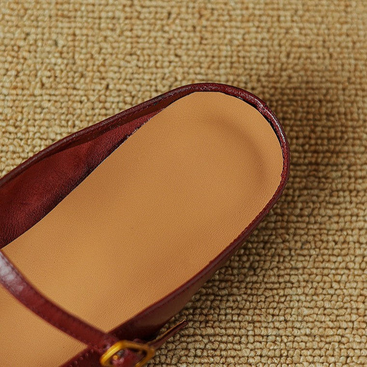 Celine | Women's Leather Strap Mules