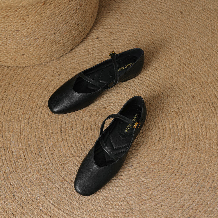 Aurelle | Women's Strap Leather Mary-Jane