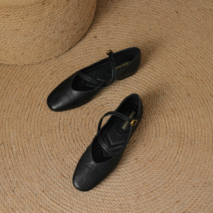 Aurelle | Women's Strap Leather Mary-Jane