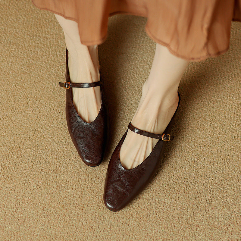 Celine | Women's Leather Strap Mules