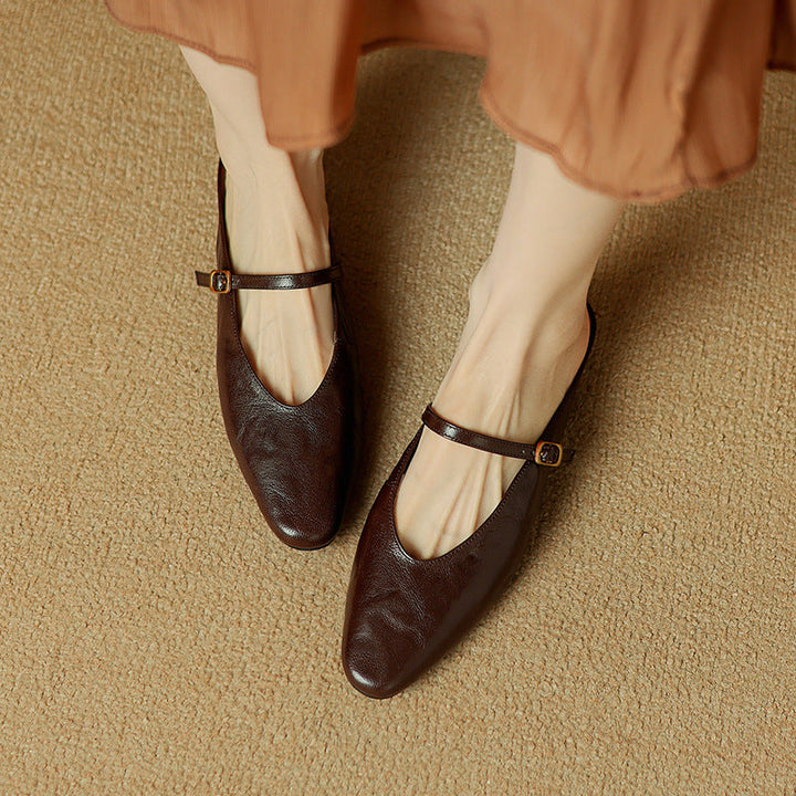 Celine | Women's Leather Strap Mules