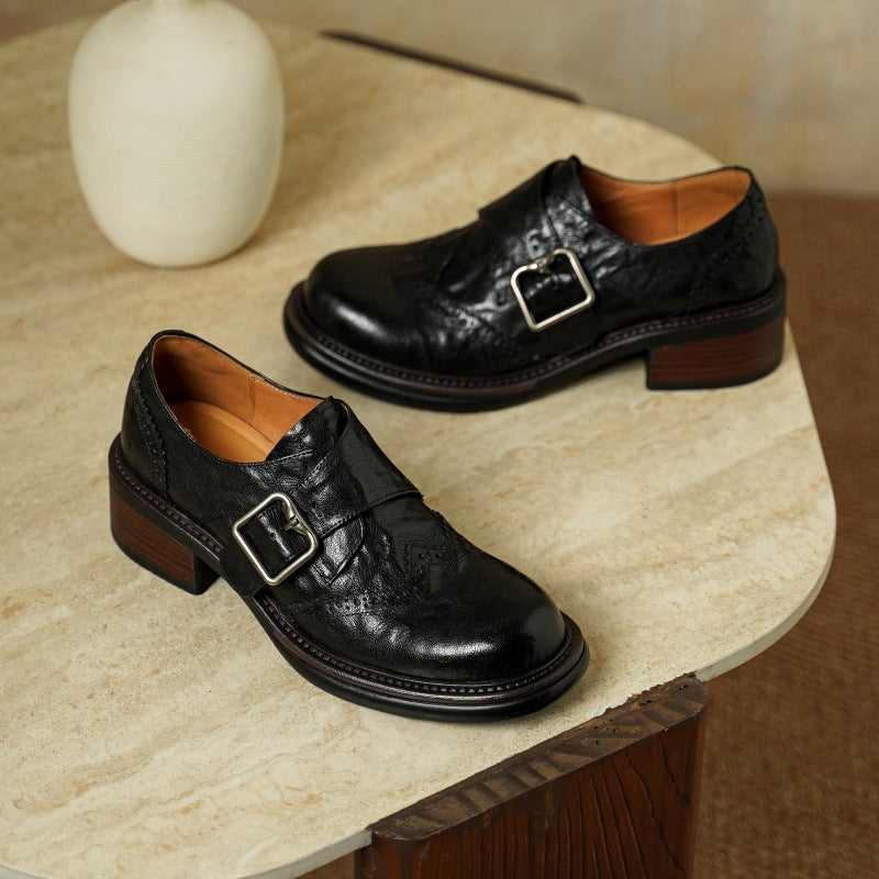 Tessa | Women's Monk-Strap Leather Brogues