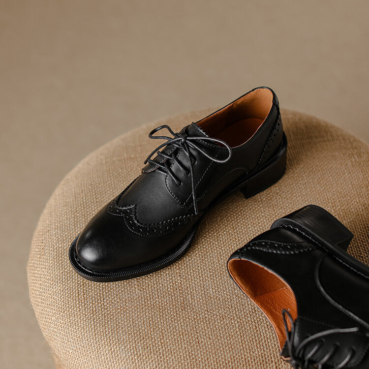 Orvain | Women's Brogue Leather Oxfords