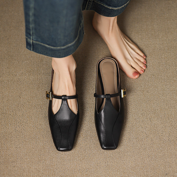Luna | Women's Sculpt Leather Mules
