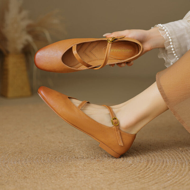 Aurelle | Women's Strap Leather Mary-Jane