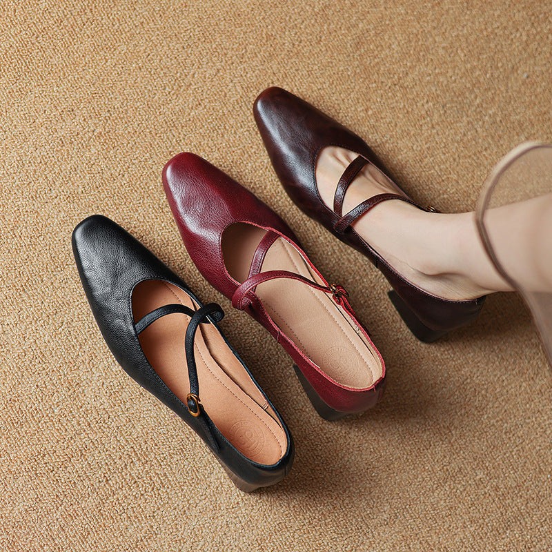 Marvelle | Women's Leather Mary Janes