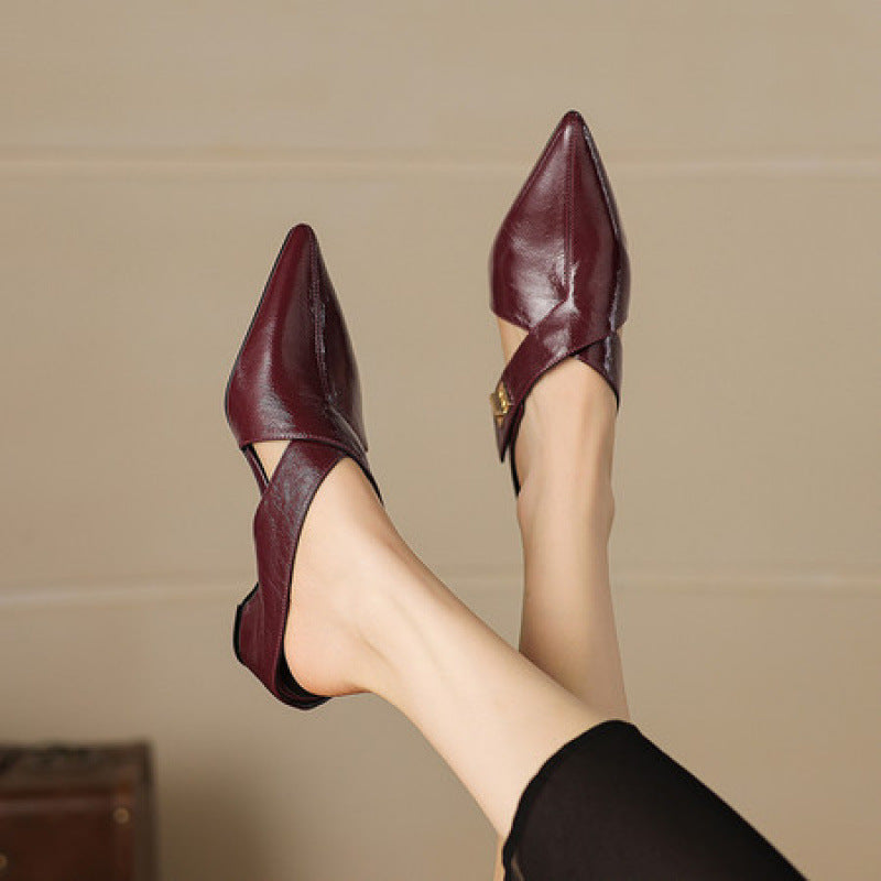 Aurel | Women's Leather Sculpt Mules