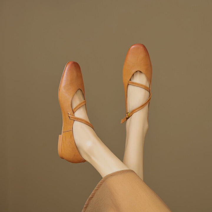 Aurelle | Women's Strap Leather Mary-Jane