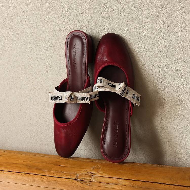 Maelle | Women's Bow Leather Mules
