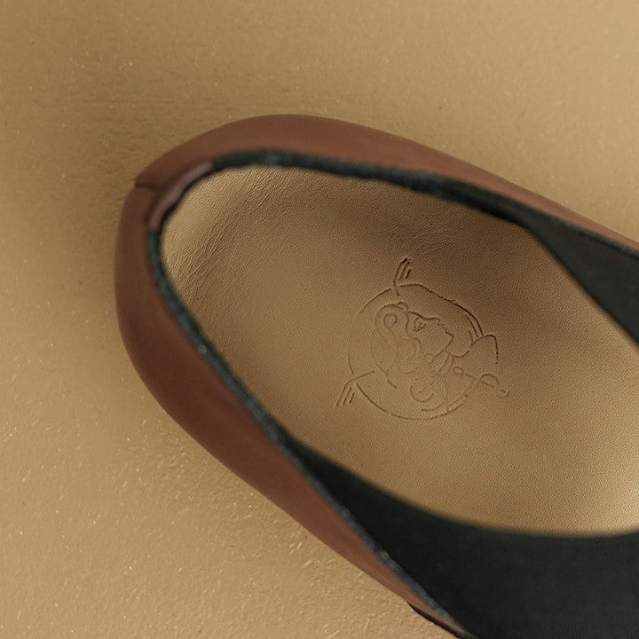Calira | Women's Square Toe Leather Ballets