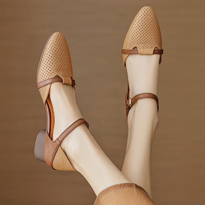 Calenne | Women's Leather Slingbacks