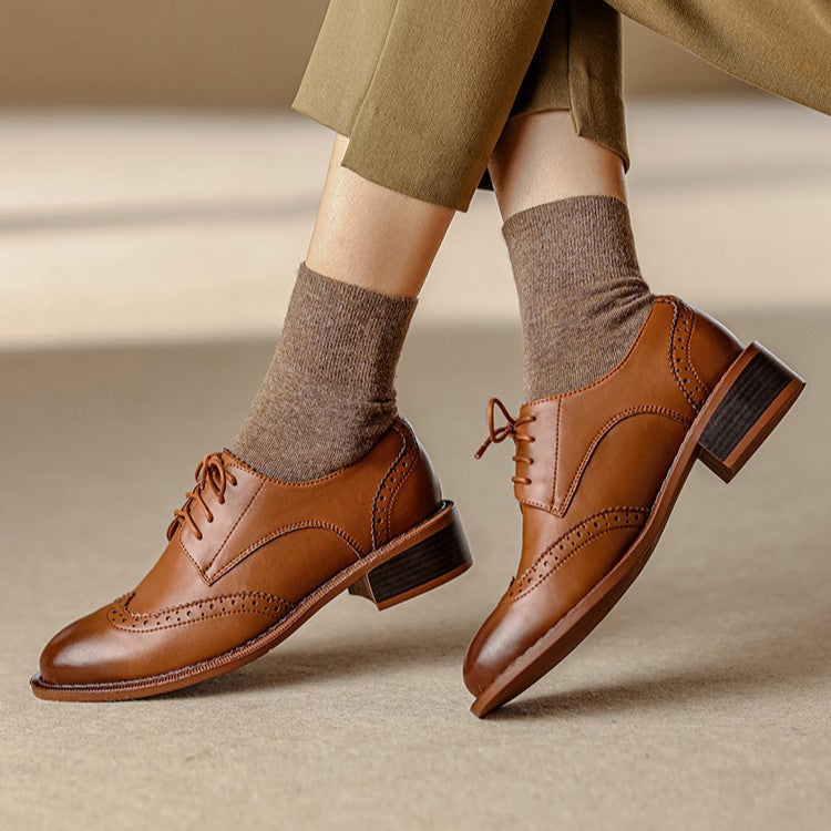 Orvain | Women's Brogue Leather Oxfords